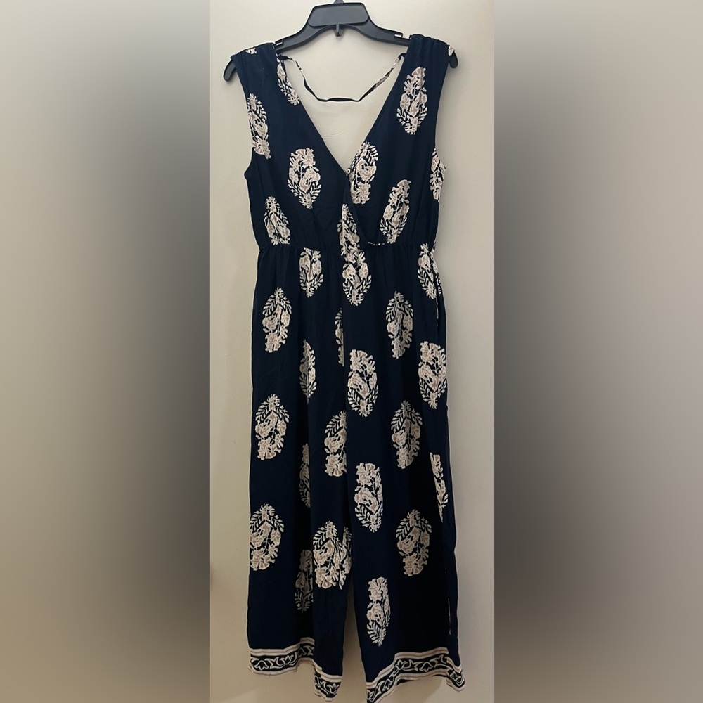 ❤️‍🔥 Boho Navy and Cream Jumpsuit